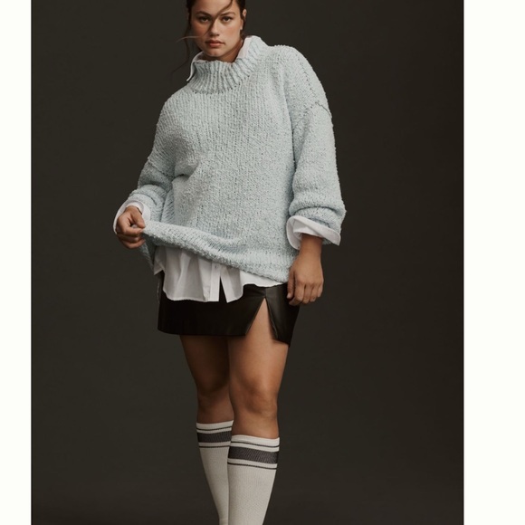 NWT Anthropologie The Need-lt Oversized Mock Neck Sweater XL - Picture 8 of 12